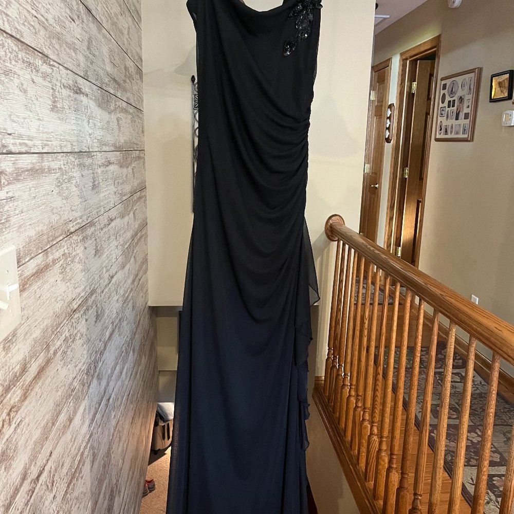 Black Strapless Beaded Gown!